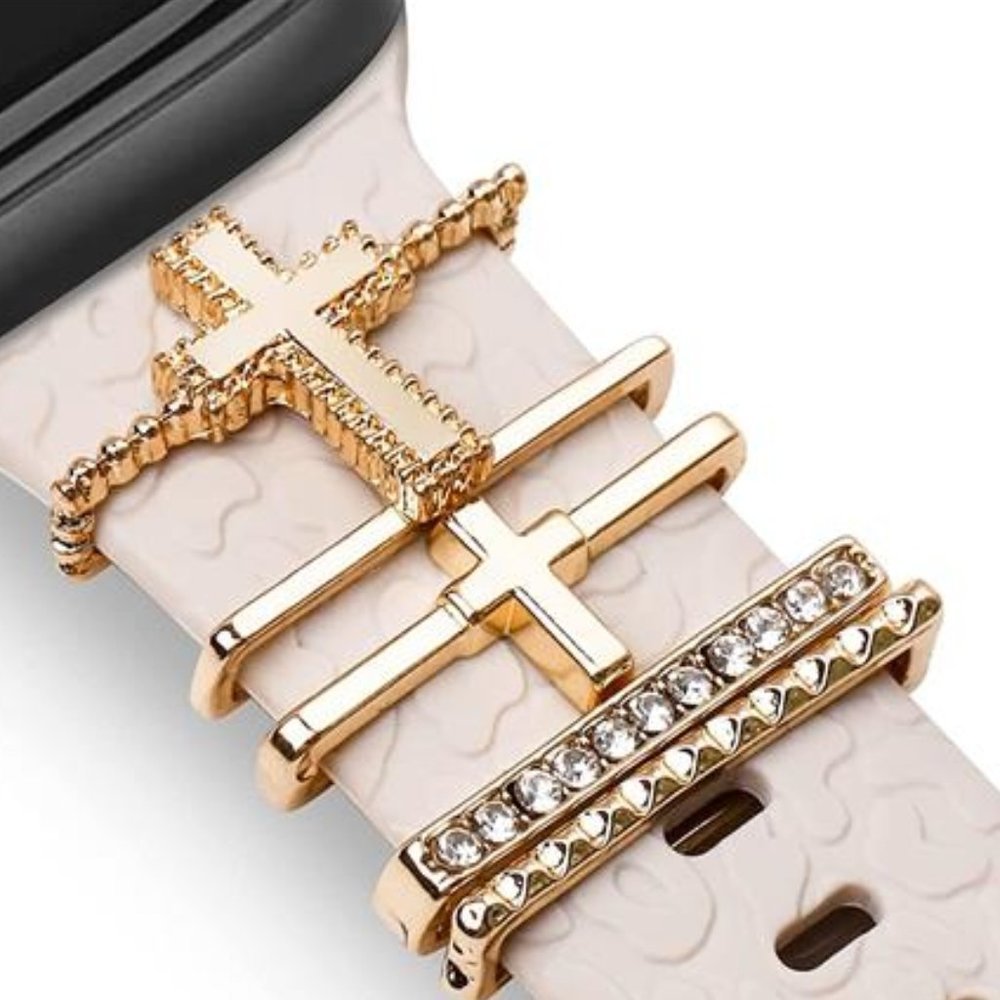 NEW Apple Watch Band Gold Decorative Ring Charms